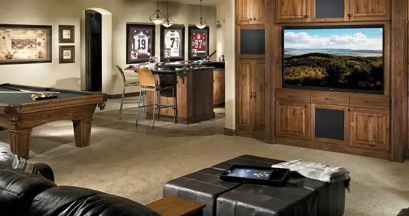 finished basement remodeling project transforming a basement into a comfortable living space in Fort Collins, CO