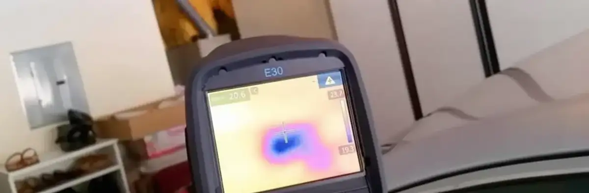 mold inspection using thermal imaging technology to detect moisture and hidden mold in a home in Fort Collins, CO